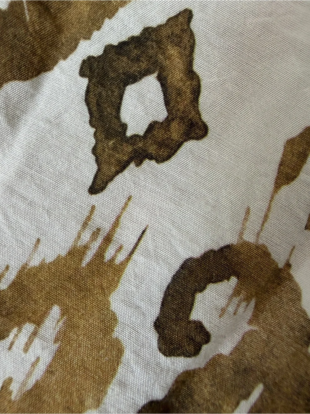 Zara White and Mustard Ikat-Print Peasant Blouse - Picture 3 of 7